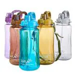 Delzon Multicolor, Clear Plastic Sipper Bottle Water Bottle, 2 L
