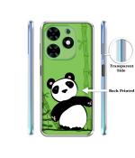 Casotec Panda with Bamboo Printed Silicon Soft TPU Back Case Cover for Tecno Spark Go (2024)