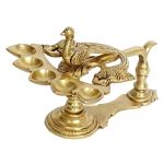 ARTVARKO Handmade Peacock Arti Diya with Handle - 8 inch