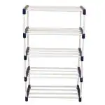 Novatic 5-Tier Multipurpose Utility Rack - Iron Rack with Metal Frame & Adjustable Bush - DIY Open Rack/Shelf Storage Organizer for Kitchen, Living Room & Home Decor,Spice Rack, Masala Kitchen Stand