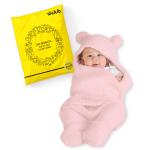 10Club 3-in-1 Hooded Baby Blanket Wrapper (Pink) | All Season Soft Swaddle | Swaddle for New Born Baby | Baby Blankets Newborn 0-2years | Travel-Friendly Quilts for Boys and Girls