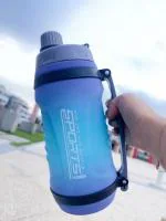 VDNSI Time marker Gallon Water Bottle , BPA Free Large Gallon Jug with Handle & straw Leak-proof Big Water bottle for Camping Sports Workouts(2500ml,Purple)