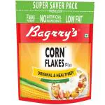 Bagrry's Corn Flakes Plus | Original and Healthier, 1000 GM | Low Fat & Cholesterol | High Fibre | All Natural CornFlakes |Breakfast Cereal