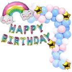 Grand Shop Multicolor Letter Balloons, Star Foil Balloon, Large Rainbow Foil Balloon, Glue Dot Tape, Balloon Arch Making Strip, Latex Balloons