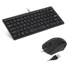 Enter Typist Mini Wired Keyboard + Cursor Wired Optical Mouse Combo Set (Black)