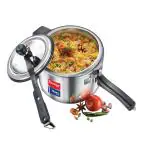 Prestige Triply Svachh Inner Lid Pressure Cooker 3L, Three-Layer Design|Visual Pressure Indicator|Gas And Induction Compatible|Silver
