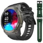 Ciberer Beyond 3 with 1.43 Ultra HD AMOLED Display (466x466 pixels, 1000 NITS), Bluetooth Calling, 14 Days of Battery (400 mAh), Waterproof, 300+ Watch Faces, Military Grade Rugged Smartwatch for Men (Black)
