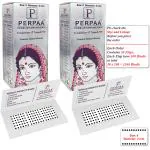 PERPAA Kumkum Black Round Bindi Book for Ladies Forehead Pack of 2-15 Flaps Each Box (Stick On) (09,Diameter 2mm)