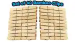 DHVYANT MART Wooden Clips A Classic Solution for Various Uses | The Timeless Laundry Essential | Wooden Clips for Photos Display Memories With Style | Wooden Paper Clips Adding a Touch of Nature to Your Desk 40Pcs