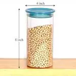 ULTRAZON Airtight Container Kitchen Food Fridge Storage Containers Set BPA Free Round Shape Container, Easy Flow Cereal Dispenser Storage Containers ( 900 ml ) Pack Of 1 , Multicolor