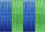 Webble Bright Blue and Green Foil Fringe Curtains for Party Decoration for Birthday, Wedding & Engagement, Anniversary, New Year's| 6 feet Long Curtains, Set of 4