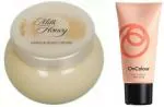 SMART BEAUTY Oriflame Sweden Milk And Honey 250g with ON colour peach glow perfector Foundation 30ml (2 Items in the set)