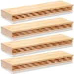 SHELFKING Non Magnetic Wooden Premium Material Non Magnetic Wooden White & Black Board Duster | Black Board Wooden Duster Whiteboard Eraser for Erasing White Board Marker or Chalk Board Writing Erasing Wooden Duster - (Pack of 4)
