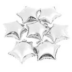 Grand Shop Star, Silver Aluminium Star Shaped Silver Foil Mylar Balloon