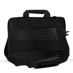 GRIPP Black Nylon Croc Compact Executive Business Laptop And Tablet Bag For Macbook 13.3, 14 Inch