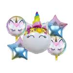 SPECIALYOU.IN Unicorn Head Foil balloon set for Girls Birthday Party, Baby shower, Kids Room decoration, Theme party pack of 5