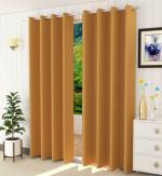 La elite Beige Blackout Polyester Readymade Eyelet Curtains 5 x 4 ft (2 pcs)