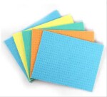 QinPin Kitchen Sponge Wipes - Soft Cellulose Cleaning Scrub Pad, Non-Scratch Bathroom Sponge, Multi-Purpose Household Cleaning Tool (Pack of 5)