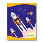 Youva Navneet| Scrap Notebook for Kids and Students| Soft Bound| 22cm x 28cm| Plain Colourful Paper Inside| 64 Pages