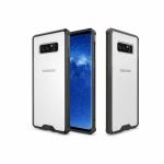 ANKIRANT Samsung Galaxy Note 8 Transparent Black Bumper Silicone Hybrid Crystal Clear Camera Protect Airbag Design All Side 360 Degree Protection Back Case Cover