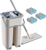 UCHIT Flat Mop | Scratch Cleaning Mop | All-Purpose Wet and Dry Floor Cleaning Tool for Hardwood | Tile, and Laminate | Lightweight and Easy to Use Dusting | Sweeping Mop for Clean Dust Anywhere Mop with Bucket | Standing Pocha | (Pack Of 1)