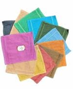 Terry Retail Cotton Face Towels / Cloth Napkins (Combo Pack of 12 Napkins, Multicolor)