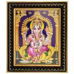 pujaNpujari Ganesha/Ganapathi Photo Frame for Wall Hanging and Pooja Room