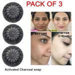 Activated Charcoal Soap for face and Body Wash    (3 x 100 g)
