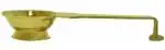 Real Sprituality Gold Puja Arthi Holder Table Diya Brass Dhoopakal (1.3 inch)