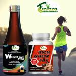 Inlazer Rich Grow Weight Gain Capsule And Weight Gain Syrup Combo/ Protein Supplement Weight Gainers/Mass Gainers (200 ml, Unflavoured)