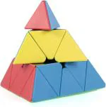 Hawkister QiYi Pyramid Stickerless Magic Cube Mofangge Qiming Pyramid Stickerless Speed Cube