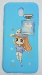 CLUBCLASSY TPU Soft Back Case Cover Doll Printed Compatible for Samsung Galaxy j7 pro j7 2017 Blue