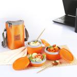 Cello Leak Proof Orange Plastic Lunch Box - 375, 225 ml