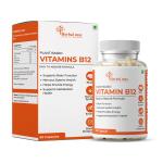 Herbal max Plant Based Vitamin B-12, 2.2mcg |Boost Energy Level, Supports Brain Function (60 Capsules)