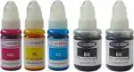 TRISAMA Canon Pixma G Series Printer G1000, G1010, G2000, G2010, G2012, G3000, G3010, G3012, G4000, 4010, G4012 Black and Tri Color Ink Cartridge Bottle (Pack of 5)