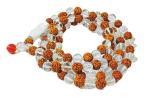 Feel Touch Mart Original Sphatik & Rudraksha Rosary Mala Hand Knotted for Men & Women