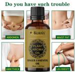 KURAIY 100% Pure Tummy Ginger Oil, For Belly Drainage Ginger Oil For Belly / Fat Reduction For Weight Loss, Fat Burner Oil For Men & Women-30ml