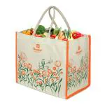HOT SHOT Bags Reusable Large Heavy Duty Waterproof Shopping Bags Kitchen Essentials Grocery Bag Vegetable Bag Jhola Carry Bag Thela with Full Handles (Pack of 1)