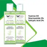 MEGAGLOW Shine with Smile Tea Tree Natural Face Wash for Acne & Pimples Wash 100 ml - For Normal & Dry Skin ( pack of 2 )