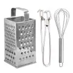 DreamBasket 8 in 1 Grater/Slicer & Pakkad & Egg Whisk for Kitchen