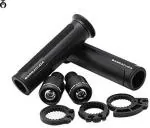 OBEROIS TRADERS Barracuda Handle Grip with Metal Handlebar Ends with Aluminum Insert for Bikes Handle Bar Grip For Universal For Bike Universal For Bike (Pack of 2)