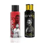 One8 by Virat Kohli Drive and Pure 200 ml each Deodorant Spray For Men | Deo for Men (400 ml, Pack of 2)