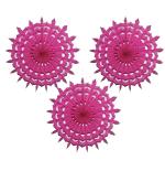 My Party Suppliers Pink Snowflake Tissue Paper Fan Decoration (pack of 3)