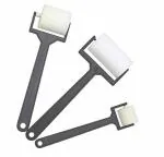 Kidivo Plain Grey and White Foam Roller Brushe (Pack of 3)