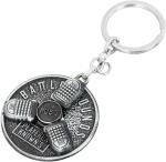 Blue Aura Kd Collections Silver Metal Kd423-Rotating Pubg Bag Keychain