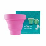FemiSafe FDA Approved Collapsible Menstrual Cup Sterilizer Container for Women | Microwave Safe,Reusable,Foldable,Travel-Friendly