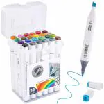 Happy GiftMart Color Drawing Maker Pens Alcohol Based Art Markers Set Dual Tipped Twin Pen (24)