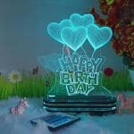 lampees 3D Illusion LED Lamp Happy Birthday Balloon