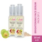 La Pink Ideal Bright Face Serum with White Haldi & Sea Lettuce flakes for Brightened Glass Skin | 30 ml (Pack of 2)