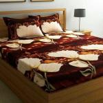 ALL M@LL 155 TC Polycotton King Printed Flat Bedsheet (Pack of 1, Multicolor)